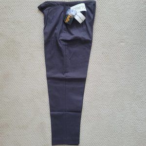 NWT NOS David Paul Petite Stretch Pants Size 14 Grey Brown